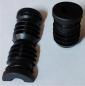 Preview: Rohrstopfen mit Loch für Schilderhalter 10 mm schrarz für 28er Rohr