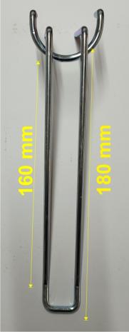 Gitterwand-Doppel-Haken NL160 mm