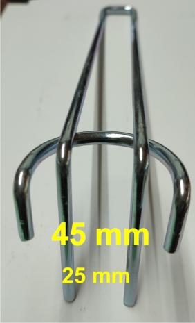 Gitterwand-Doppel-Haken NL160 mm