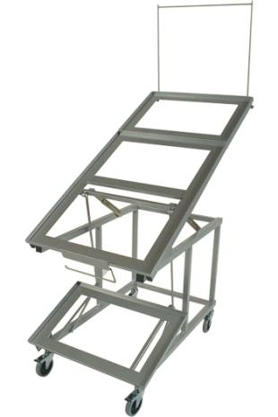 Obstwagen für 4 Kisten mit Transportrollen