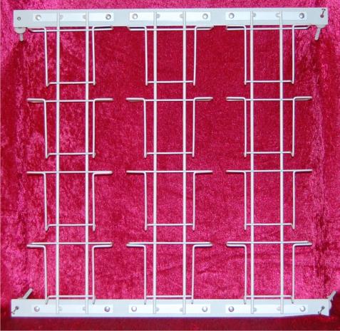 Postkarten-Wandtafel 135 mm, 12 Fächer, silber
