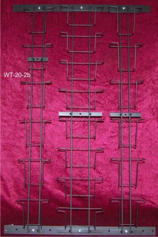 Postkarten-Wandtafel 109-153-109 mm, 850 mm, 20 Fächer, schwarz
