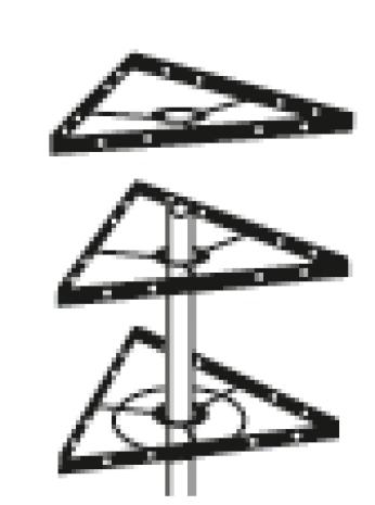 Grundständer für variable Fachleisten 3-seitig, Silber, 270 mm