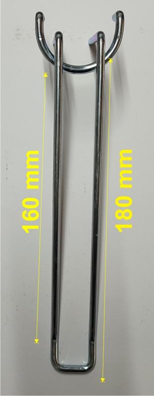 Gitterwand-Doppel-Haken NL160 mm