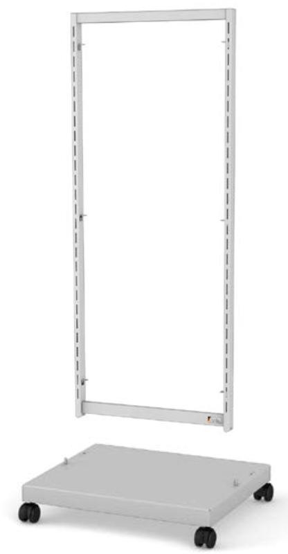 LWS-Tower Grundgestell mit Rollen 2-seitig, silber