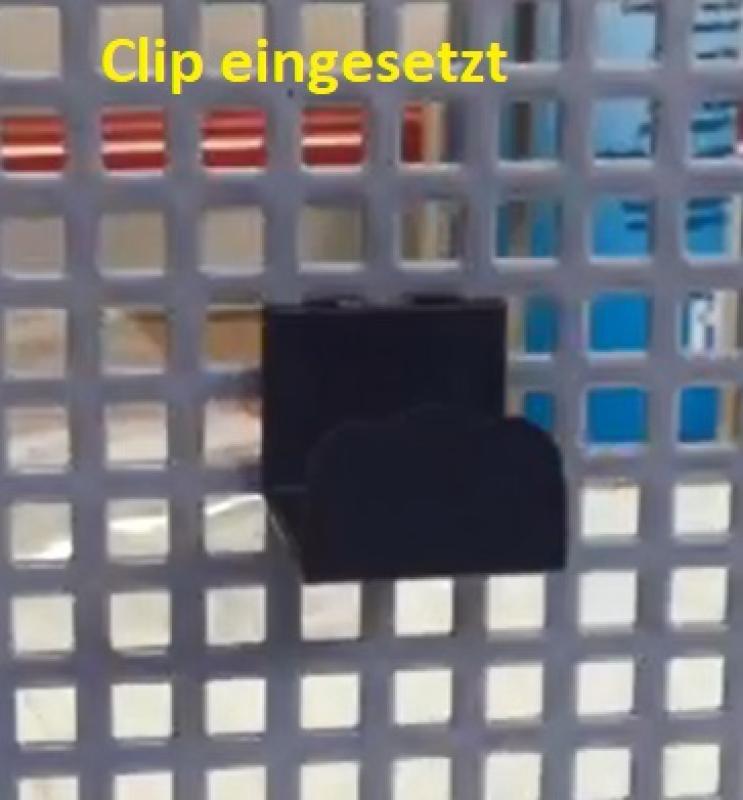 Kunststoff-Clips für Lochblechständer 28 mm, schwarz