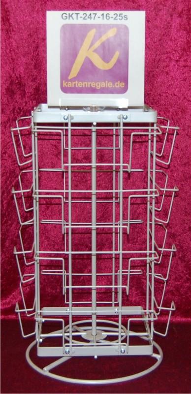 Flyer hoch/quer-Thekenständer 107 / 247 mm silber, 14 Fächer, L-DIN