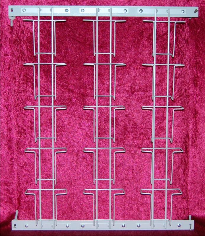 Postkarten-Wandtafel 109 mm, 15 Fächer, 515 mm, schwarz