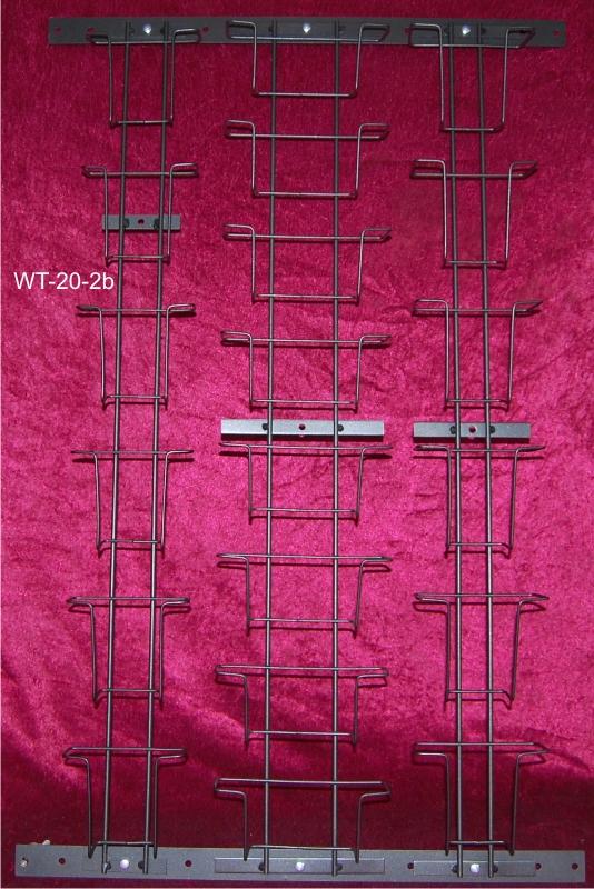Postkarten-Wandtafel 109-153-109 mm, 850 mm, 20 Fächer, schwarz