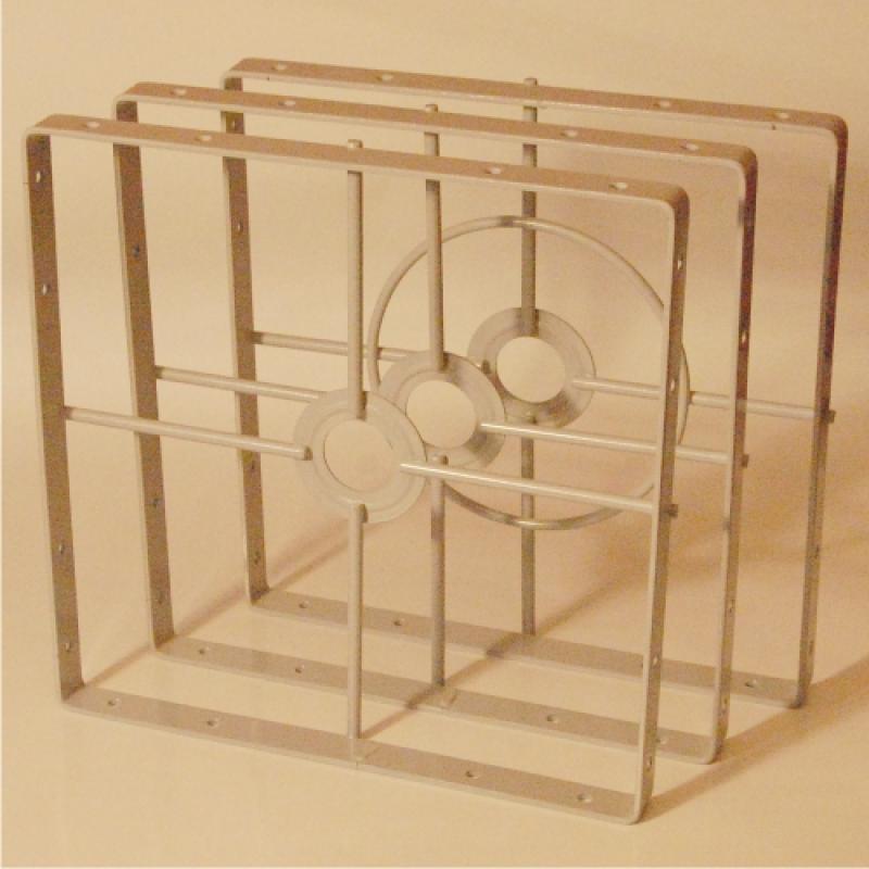 Rahmensatz 150 mm, Ø32/28-er, 4-seitig silber