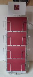 Produktfach-Thekenständer A5 quer, Fachbreite 215 mm, silber, 4-seitig, 16 Fächer