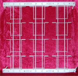 Postkarten-Wandtafel 135 mm, 12 Fächer, silber