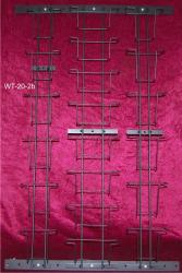 Postkarten-Wandtafel 109-153-109 mm, 850 mm, 20 Fächer, schwarz